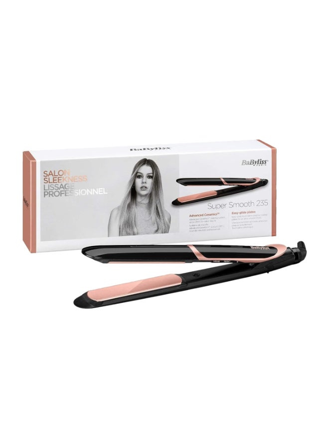 BaByliss Shimmer Hair Straightener Fast Heat-up With Tourmaline-ceramic Coated Plates 6 Digital Heat Settings 140°C - 235°C Ionic Frizz Control And Auto Shut Off Black - Image 1