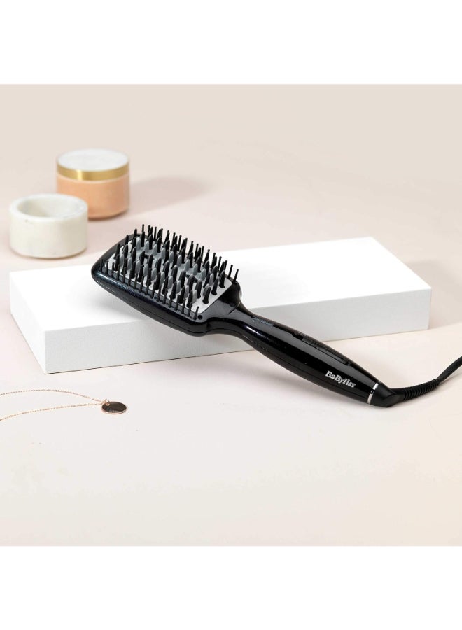 babyliss - Hair Straightening | 3d Tech Hot Brush For Versatile Styling And Smooth Results | Black Design For A Sleek | Durable Construction For Long-lasting Performance | HSB101SDE Black - Image 1
