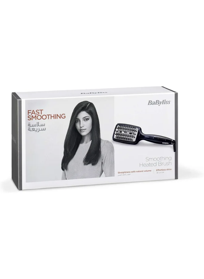 babyliss Hair Straightening | 3d Tech Hot Brush For Versatile Styling And Smooth Results | Black Design For A Sleek | Durable Construction For Long-lasting Performance | HSB101SDE Black