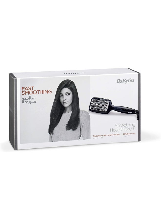 babyliss - Hair Straightening | 3d Tech Hot Brush For Versatile Styling And Smooth Results | Black Design For A Sleek | Durable Construction For Long-lasting Performance | HSB101SDE Black - Image 1