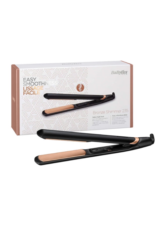 babyliss - Hair Straightener | 28mm Wide Plates For Efficient Styling | Advanced Ceramic And Nano Quartz Technology Wih Fast Heat-up Time | Lightweight And Ergonomic Design | ST598SDE Black/Bronze - Image 1