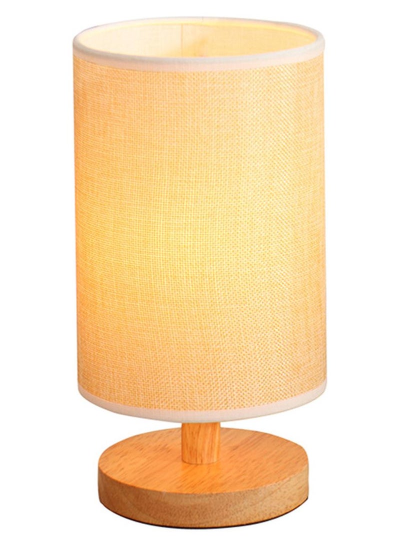 مصباح طاولة LED ليلي لغرفة النوم بيج 14x27x12سم - Image 1