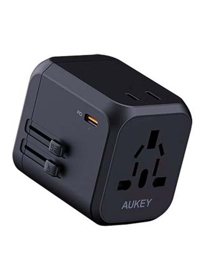 Aukey Union One 30W PD Travel Adapter Type-C PD + 3 USB-A PA-TA04 Black - Image 2