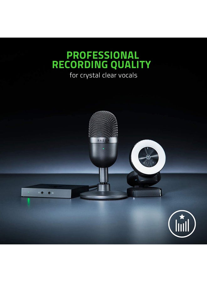 RAZER - Razer Seiren Mini Ultra Compact Condenser Microphone, Ultra-Precise Supercardioid Pickup Pattern, Professional Recording Quality, Ultra-Compact Build, Shock Resistant -  Black - Image 1