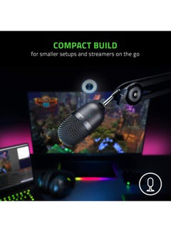 RAZER Razer Seiren Mini Ultra Compact Condenser Microphone, Ultra-Precise Supercardioid Pickup Pattern, Professional Recording Quality, Ultra-Compact Build, Shock Resistant -  Black  - Image 4