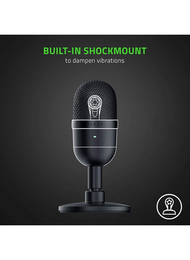 RAZER - Razer Seiren Mini Ultra Compact Condenser Microphone, Ultra-Precise Supercardioid Pickup Pattern, Professional Recording Quality, Ultra-Compact Build, Shock Resistant -  Black - Image 1