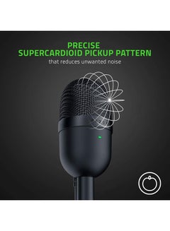 RAZER Razer Seiren Mini Ultra Compact Condenser Microphone, Ultra-Precise Supercardioid Pickup Pattern, Professional Recording Quality, Ultra-Compact Build, Shock Resistant -  Black  - Image 2