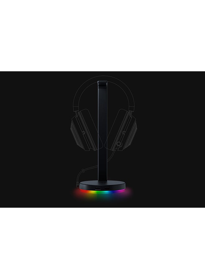 RAZER - Razer Base Station V2 Chroma, USB Hub with 7.1 Surround Sound, Non-Slip Base, Razer Chroma RGB - Black - Image 1