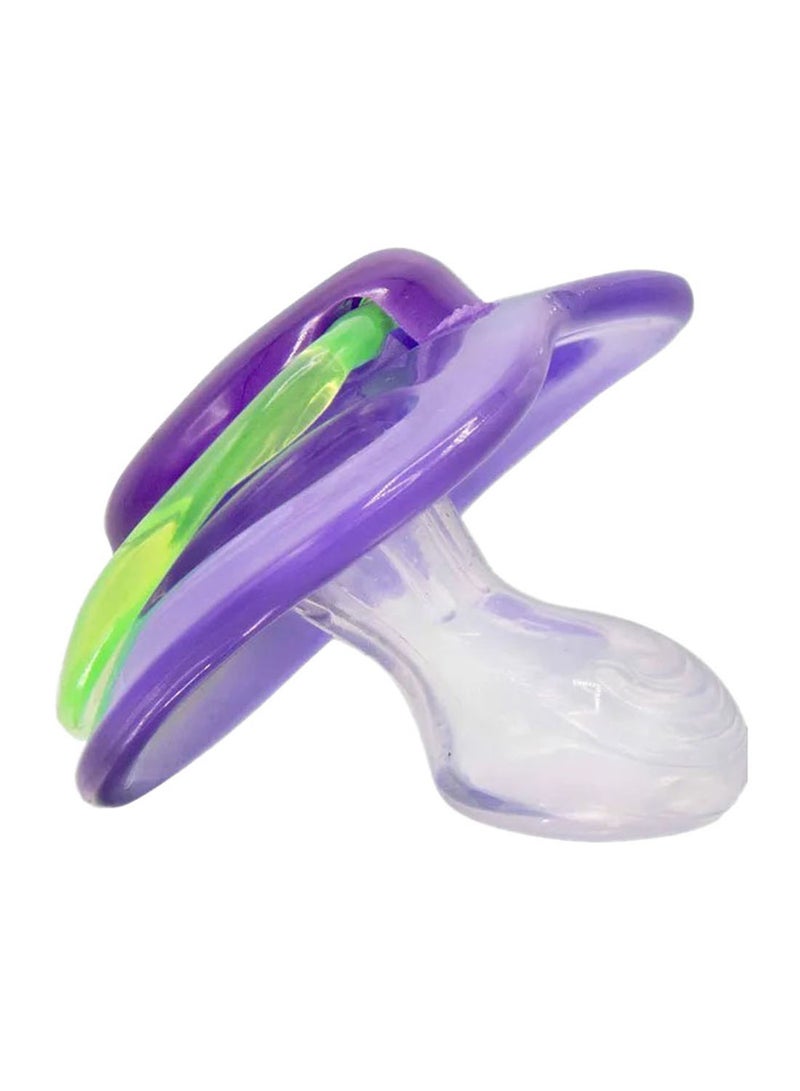Nuby 2-Piece Classic Ortho Pacifier/Soother With Handle From 6 - 36 Months  - Image 1