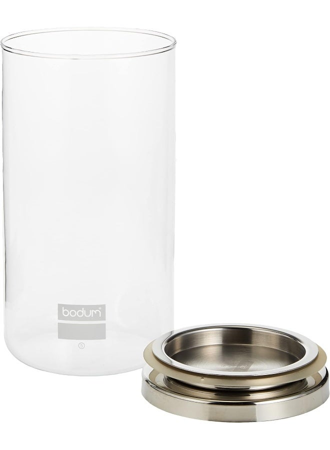 bodum Yohki Storage Jar With Stainless Steel lid Clear/Silver