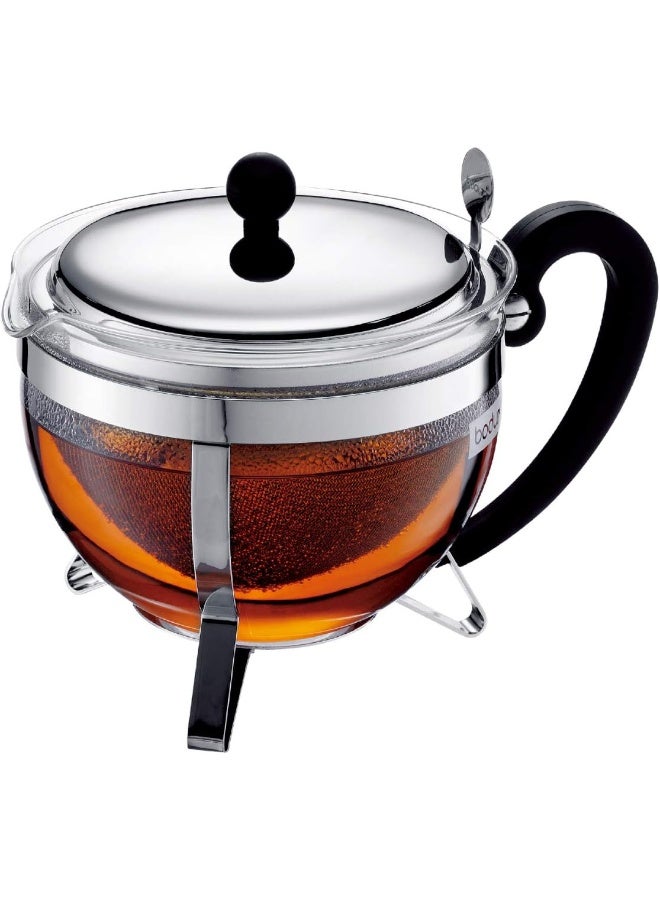 bodum Chambord Tea Pot Clear/Silver/Black 1Liters - Image 2