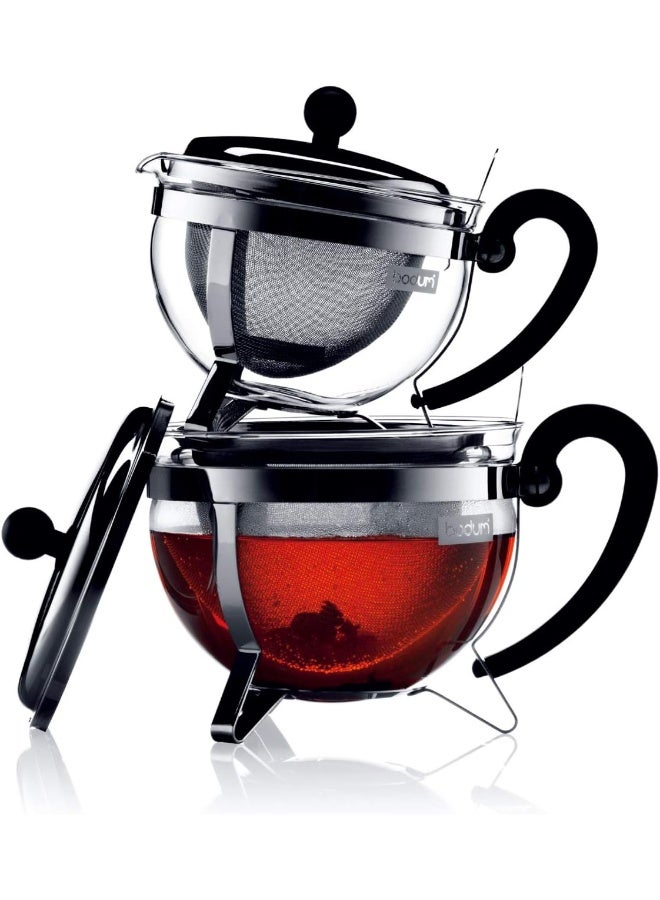 bodum Chambord Tea Pot Clear/Silver/Black 1Liters - Image 5