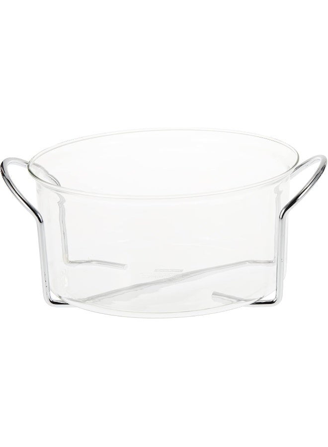 bodum 3-Piece Hot Pot Dish Set With Chrome Holders Clear - Image 3