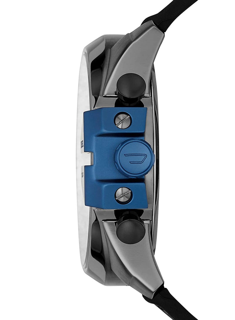 ديزل ساعة يد ميجا شيف بعقارب وسوار من القماش بتصميم دائري مقاس 51 مم - لون أسود - طراز DZ4500 للرجال - Image 3