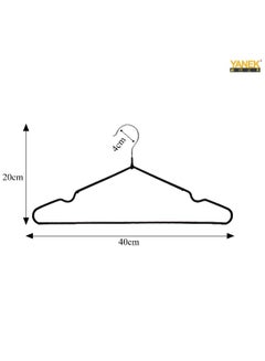 Metal Hangers For Shirt Coat Trousers Strong Anti Slip And Space Saving Rubber Coated 40 Cm Black 100 White 40cm - pnsku/N41883204A/45/_/1727247276/b2c162e3-5081-4733-ace8-a59fe36f9bed