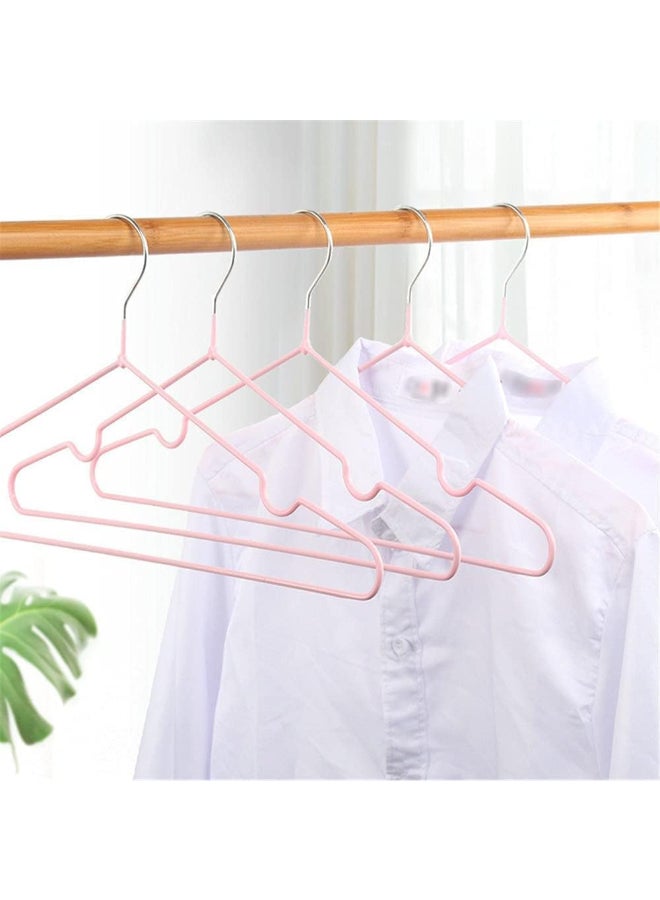YANEK Metal Clothes Hangers Pack of 10 – Heavy Duty Steel Wire Hangers with Anti-Slip Rubber Coating, Slim Space-Saving Design for Shirts, Coats, Trousers & Closet Organization White 40cm - Image 3