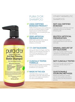 Pura d'or Anti Hair-Thinning Biotin Shampoo (16 Fl. Oz) 473ml  - Image 2