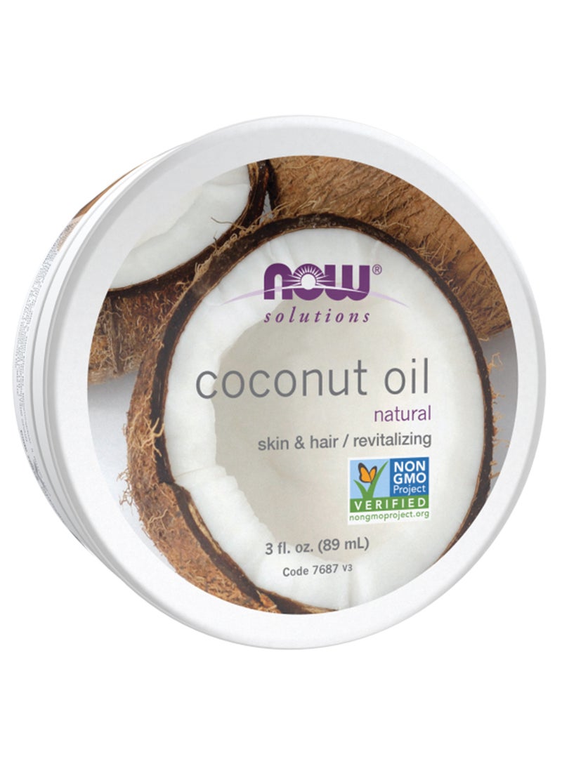Now Foods Natural Coconut Oil 89ml - Image 1