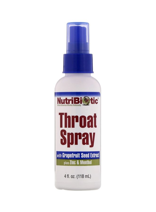 Nutribiotic Throat Spray With Grapefruit Seed Extract Plus Zinc And Menthol 118grams