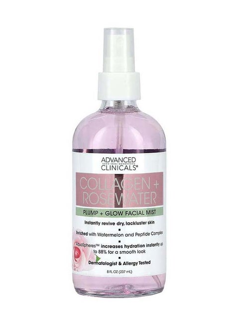 Collagen Rosewater Pump Plus Glow Facial Mist 237ml