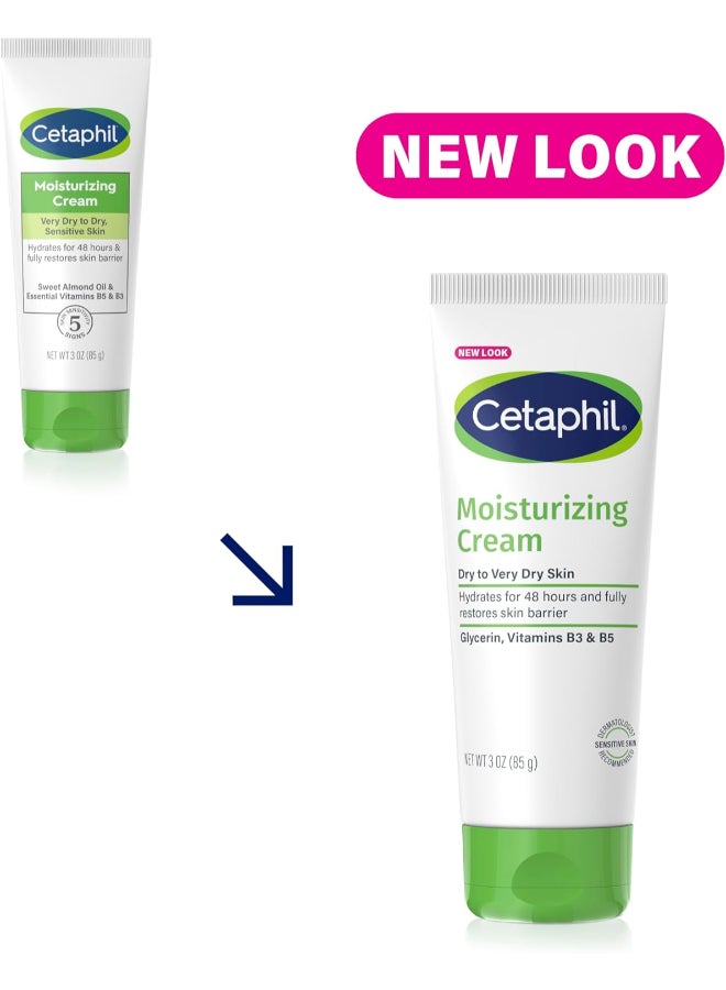 Cetaphil - Moisturizing Cream, Fragrance Free, 3 Oz Packaging May Vary 85grams - Image 1