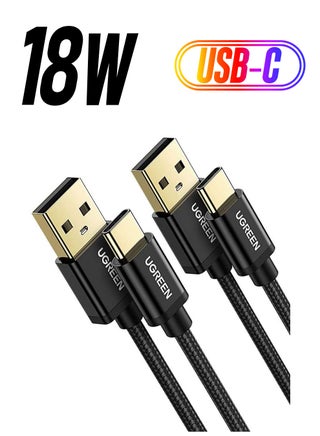 USB C Cable Samsung Fast  Charging Cable 2Pack 3A USB A to USB C Data Cord  Nylon Braided Compatible for MacBook Pro, Nintendo Switch, Huawei MateBook  iPad mini 6 etc - 1M black - pnsku/N41896375A/45/_/1738266470/8c132fd4-cf3e-4450-9134-b8c8079b55ff