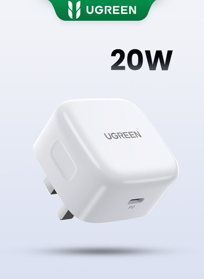 iPhone Charger Type C PD 20W Fast USB C Charger iPhone 15 Fast Charger Head Type-C Power Plug Universal Travel Adapter USB-C Plug for iPhone 15/15 Pro Max/15 Pro/15 Plus/14/13/12/11,etc White 