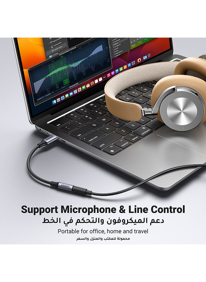 محول USB C إلى 3.5 مللي محول توافق كامل DAC صوت محول USB C إلى سماعة رأس جاك مهايئ كابل صوت مضفر متوافق مع آيباد برو 2023/2022، سامسونج S23 + / S21 / S22 التار وسلسلة ايفون 15/هواوي/شاومى، إلخ رمادي فلكي - pnsku/N41896399A/45/_/1712550818/4c032d53-693d-479f-bcd2-1a901a0ff914