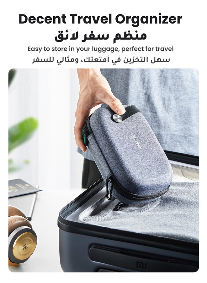 Ugreen Electronics Bag, Tech Accessories Case, Organizer Case for Travel Electronics, Water-Resistant Shockproof Organizer Pouch Compatible with Charger, Charging Cables, Flash Drive, Headphones, Etc grey  - Image 5