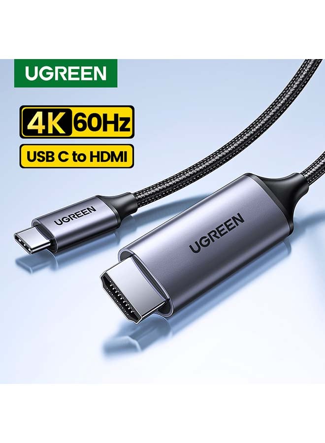 Ugreen - USB C to HDMI Cable 3M,USB 3.1 Cable Thunderbolt 3 to HDMI 4K 60Hz UHD Adapter Compatible iPhone 15 Series,iPad 10/Pro/Air/Mini,Samsung S23 Ultra/Galaxy Z,MacBook Pro,Dell XPS,Huawei P60 Pro black - Image 1
