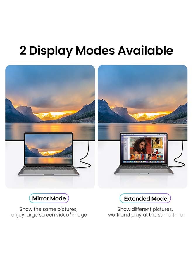 Ugreen - USB C to HDMI Cable 3M,USB 3.1 Cable Thunderbolt 3 to HDMI 4K 60Hz UHD Adapter Compatible iPhone 15 Series,iPad 10/Pro/Air/Mini,Samsung S23 Ultra/Galaxy Z,MacBook Pro,Dell XPS,Huawei P60 Pro black - Image 1