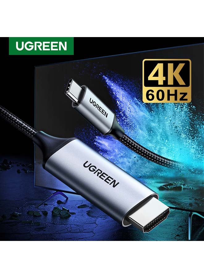 Ugreen - USB C to HDMI Cable 3M,USB 3.1 Cable Thunderbolt 3 to HDMI 4K 60Hz UHD Adapter Compatible iPhone 15 Series,iPad 10/Pro/Air/Mini,Samsung S23 Ultra/Galaxy Z,MacBook Pro,Dell XPS,Huawei P60 Pro black - Image 1