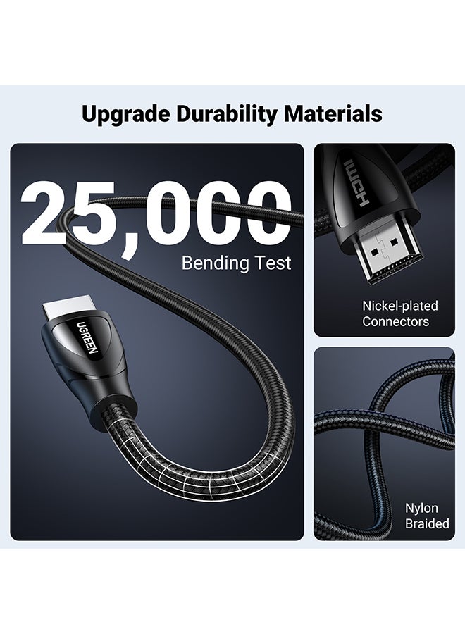 HDMI Cable 8K 1M Ultra HD High Speed 48Gbps 2.1 Cord 8K@60Hz Support Dynamic HDR, Dolby Compatible For MacBook Pro 2021,PS5/4, Samsung TV Nylon Braided black - pnsku/N41896444A/45/_/1710415537/6f711008-3f03-401e-85e9-9f3ad37c3ba8