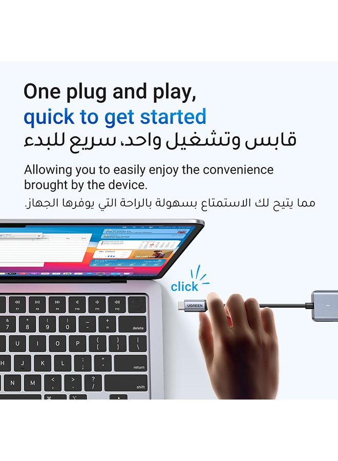 يو جرين موزع USB C من 4 منافذ USB 3.1 نوع سي الى USB 3.0 متوافق مع أيفون 17 ماك بوك برو/ اير 2024،اي ماك، كروم بوك ايباد اير M3، ديل XPS، ايباد برو 2024 - Image 5