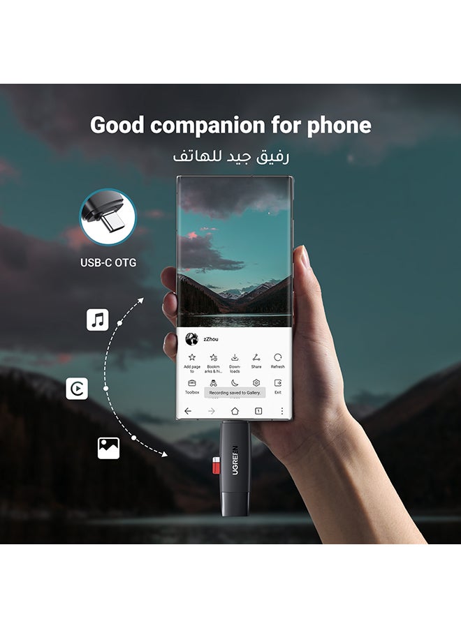 قاري بطاقة TF وSD ومحول بمنفذ USB C إلى USB 3.0 وبفتحتين لذاكرة OTG لبطاقات SD ميكرو وSD وSDHC وSDXC وMMC لأجهزة جالاكسي وآي باد برو 2021 وسيرفيس برو أسود - pnsku/N41896480A/45/_/1712142272/97da029f-0e78-4822-919d-4a5ca5ba492a