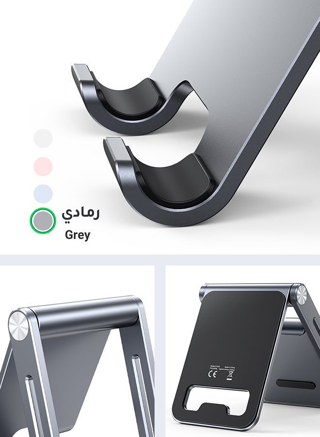 يو جرين - ستاند جوال قابل للتعديل للمكتب، حامل جوال مكتبي معدني من الألومنيوم، متوافق مع ايفون 15/14/13/12 X Xr برو ماكس،جوجل بيكسل، سامسونج جالاكسي S23/جوال اخرى/نينتندو سويتش/ايباد - Image 1