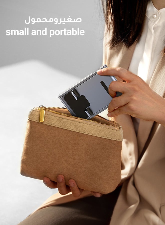 Ugreen Phone Stand Aluminum Mobile Stand Adjustable Mobile Holder Foldable Phone holder, Desktop iPhone Stand Compatible With All Mobile Phone, iPhone 16/15 Series, Samsung Galaxy S24 S23, iPad Grey - Image 4