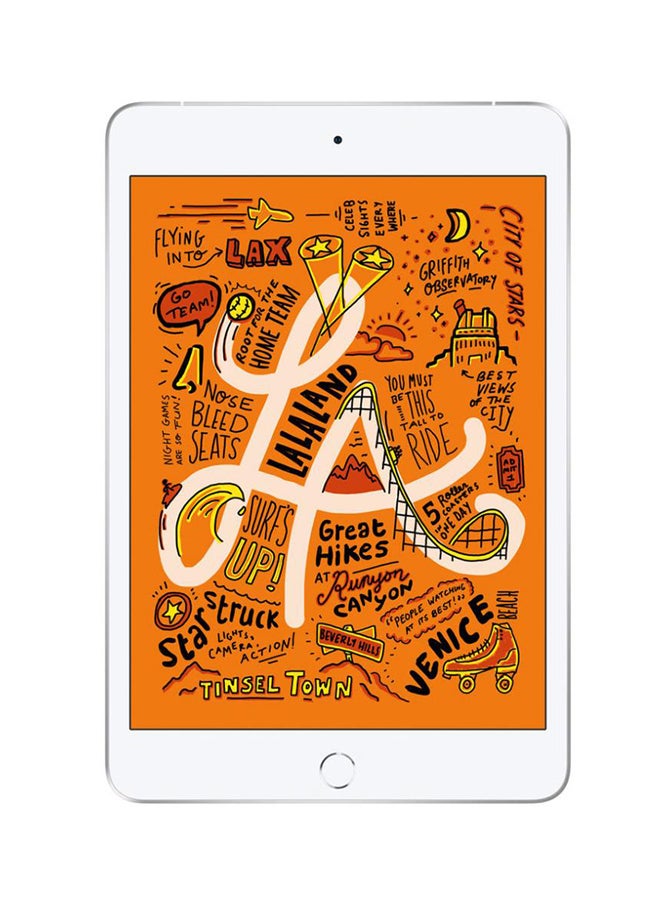 ابل  Renewed - iPad Mini 2019 (5th Generation) 7.9inch, 64GB, WI-Fi, 4G LTE Silver With FaceTime - Image 2