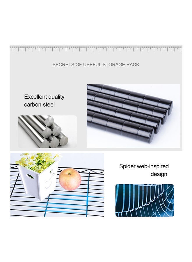 5 طبقات طبقة ثقيلة من الفولاذ الكربوني 5 رفوف وحدة تخزين منظم تخزين أسود 55x30.5x150 سم أسود 55x30.5x150سم - Image 2