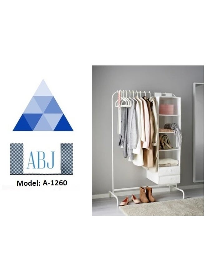 أيه بي جي علاقة ملابس متنقلة - موديل (ABJ-1260) ابيض استيل 10 كجم أبيض 10كيلوجرام - Image 2