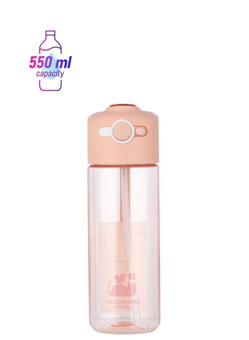 Beauenty Adult Plastic Bottle Clear/Orange 22x6.7cm - Image 1