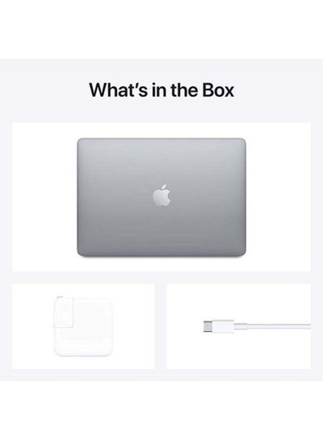 ابل  ماك بوك MGN63 مع شاشة 13 بوصة ، شريحة M1 مع معالج ثماني النواة ورسومات 7 نواة / ذاكرة رام 8 جيجابايت / سعة تخزين 256 جيجابايت اس اس دي مع لوحة مفاتيح انجليزى/عربى باللون الفضى الداكن الإنجليزية/العربية - Image 5