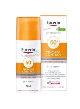 يوسيرين الوقاية من الشمس سائل الوجه مقاوم للتصبغ عامل وقاية من الشمس 50+ 50 مل 50ملليلتر