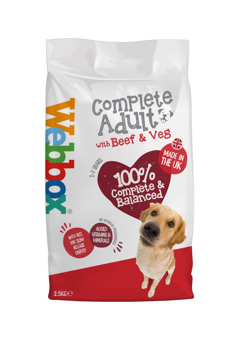Webbox Complete Adult with Beef And Veg Dog Food Multicolour 2.5kg  - Image 1