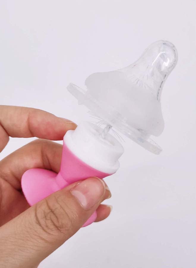 LuQu Bottle & Nipple Cleaning Brush Pink - Image 5