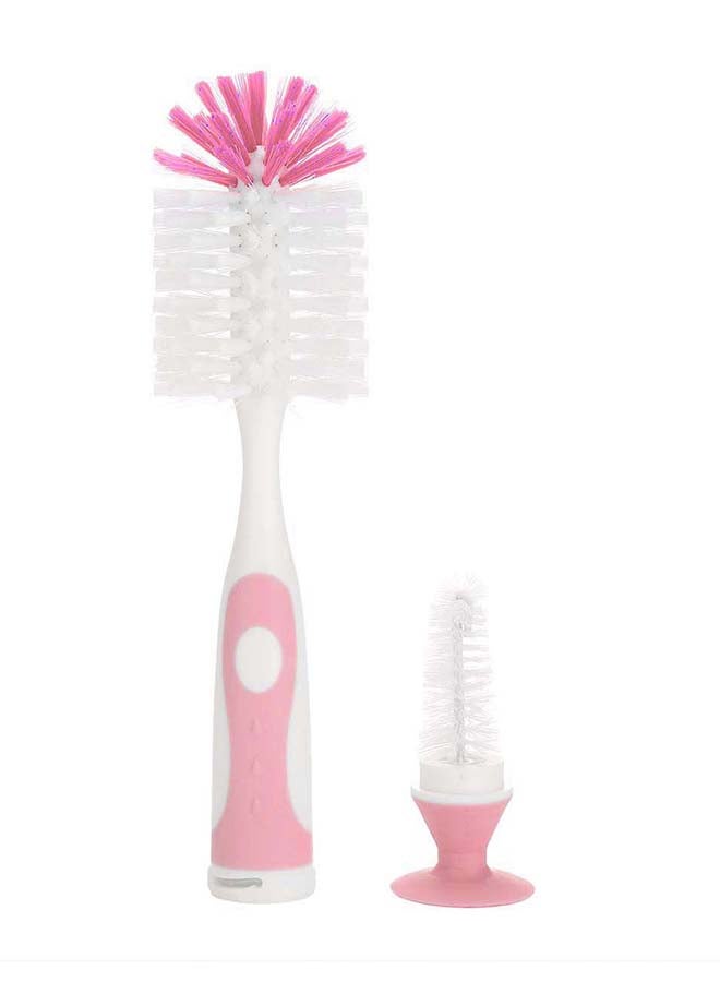 LuQu Bottle & Nipple Cleaning Brush Pink - Image 1