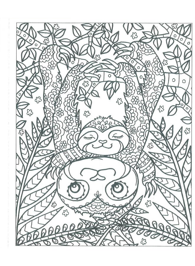 Zendoodle Coloring: Sleepy Sloths: Calm Creatures To Color And Display Paperback English by Deborah Muller - Image 5