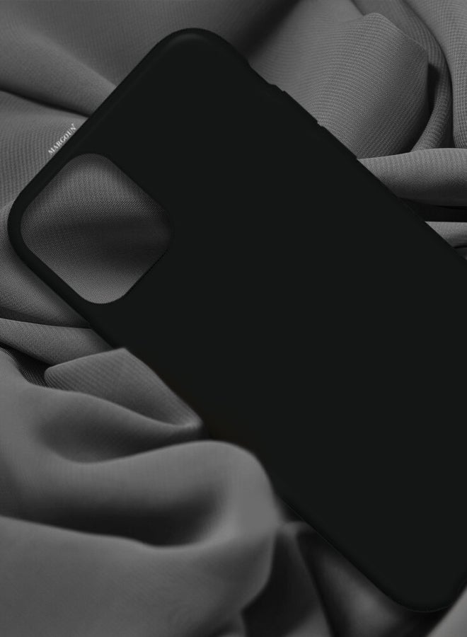 Protective Silicone Case Cover For Apple iPhone 12 Pro Max Black Black - Image 3