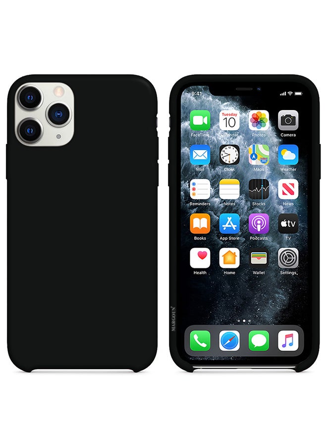 Protective Silicone Case Cover For Apple iPhone 12 Pro Max Black Black - Image 2