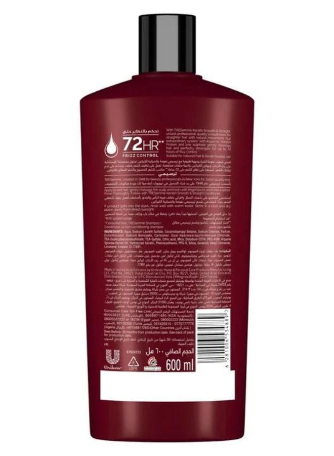 Tresemme - Keratin Smooth And Straight Shampoo Clear 600ml - Image 1